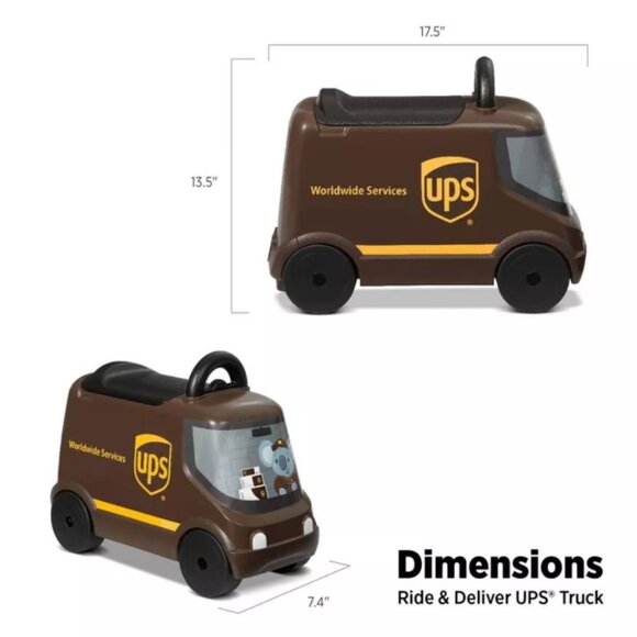 NEW Radio Flyer UPS Delivery Truck Toy Car Baby Toy Pretend Play Ride On Push - Picture 6 of 16